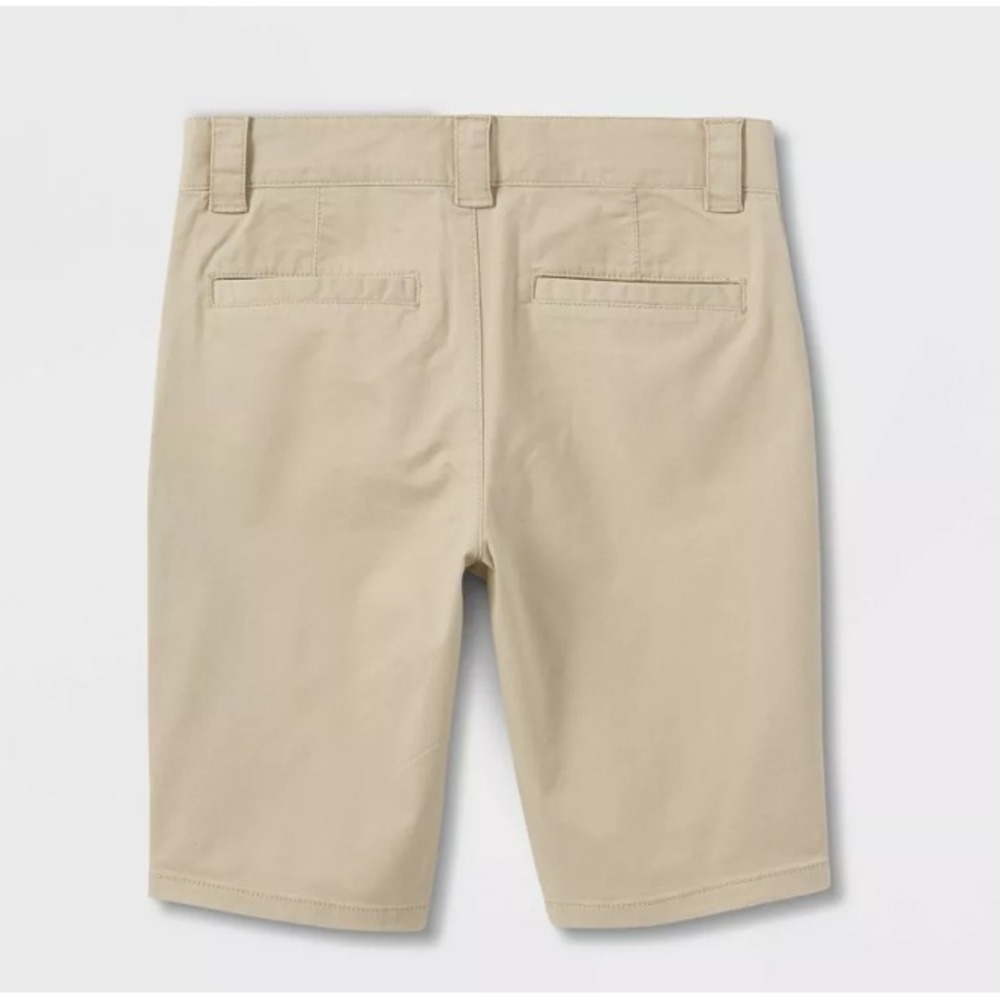 Girls' Uniform Chino Shorts Khaki Size 8 - Picture 2 of 5